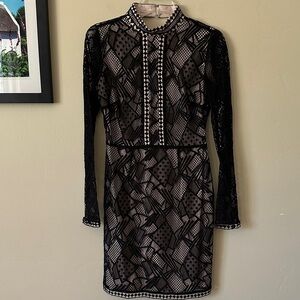 Gianni Bini Geometric Lace Dress